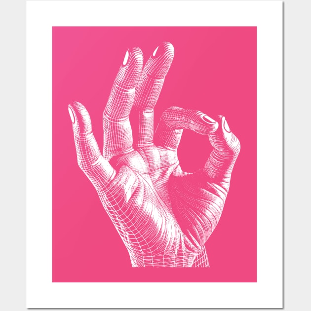 Hand Gesture Wall Art by CatCoconut-Art